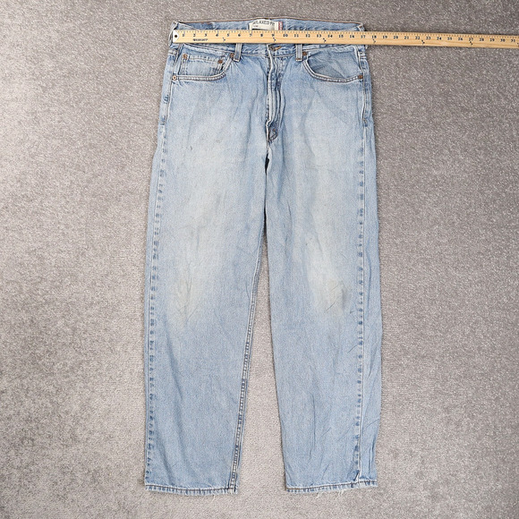 Levi's 550 Relaxed Fit 36x32 Light Wash Blue Denim Jeans - Picture 3 of 16